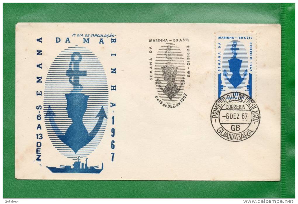 131- BRASIL-1967-1984 -FDC-  Marcas De Barcos-Sobre  Circulado Y Tarjetas Filatélicas - FDC