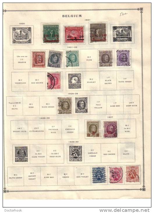 BELGIUM    Collection Of  Mounted Mint And Used As Per Scan. ( 2 SCANS) - Sammlungen