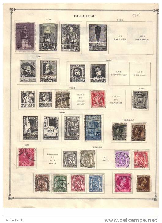 BELGIUM    Collection Of  Mounted Mint And Used As Per Scan. ( 2 SCANS) - Sammlungen