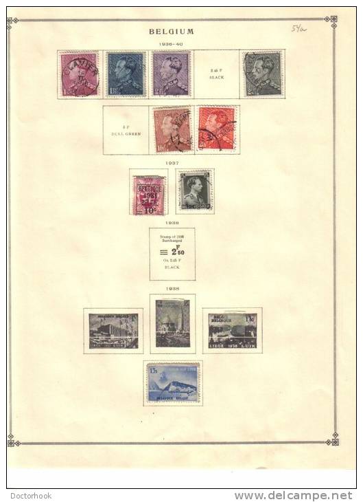 BELGIUM    Collection Of  Mounted Mint And Used As Per Scan. ( 3 SCANS) - Sammlungen