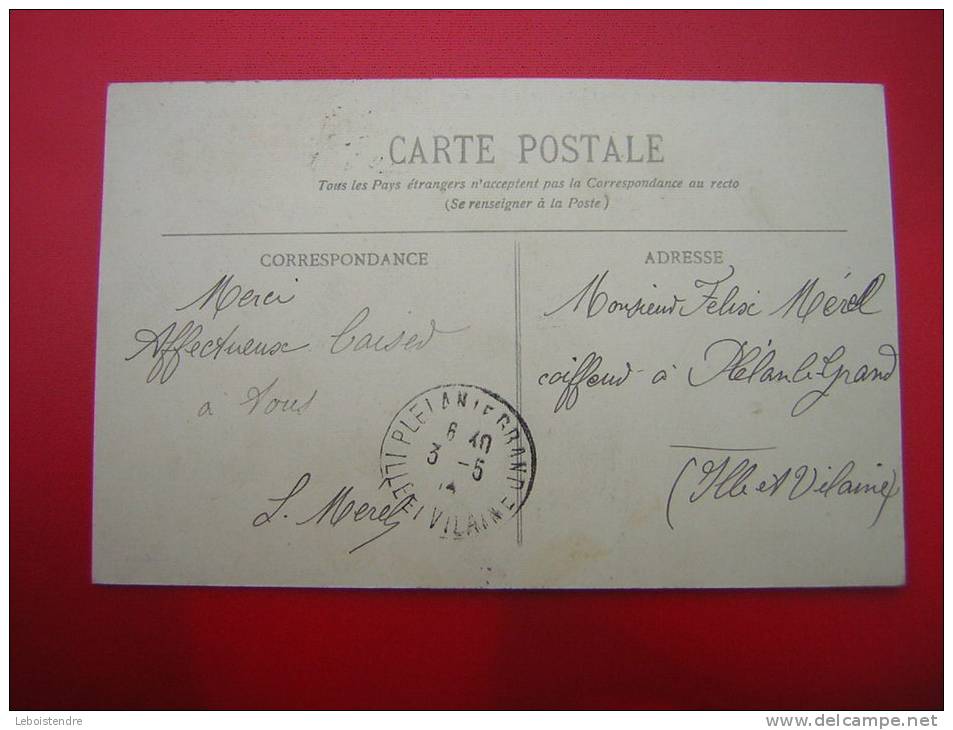 RARE CPA  28  ARROU CHATEAU DE LA REMONIERE ANIMEE EN TOUT PETIT UNE FEMME   VOYAGEE  TIMBRE SEMEUSE 5 C  BON ETAT - Sonstige & Ohne Zuordnung