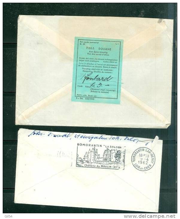 Lot De 2 Lettres  AffranchiES Pour La FRANCE  - Am45 - Covers & Documents