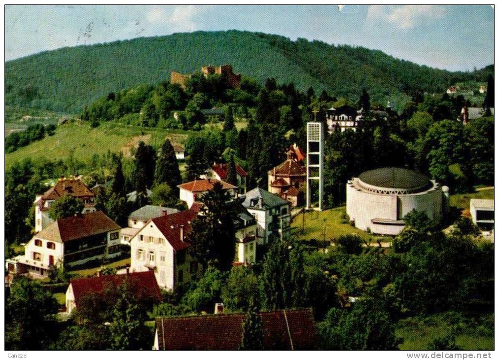 AK Badenweiler, Katholische Pfarrkirche St. Peter Und Burgruine, Gel 1970 - Badenweiler