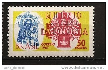 Bresil Brasil 1967 N° 813 ** Millénaire De La Pologne, Image Religieuse, Jésus - Unused Stamps