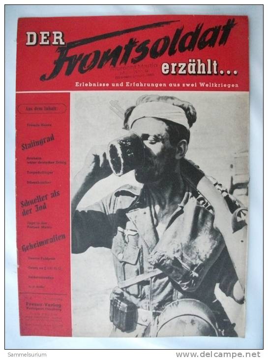 "Der Frontsoldat Erzählt" Ausgabe Nr. 8 Aus Dem 16. Jahrgang (Erlebnisse Und Erfahrungen) - Police & Military