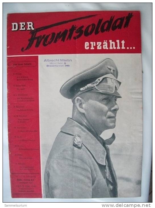 "Der Frontsoldat Erzählt" Ausgabe Nr. 1 Aus Dem 16. Jahrgang - Militär & Polizei