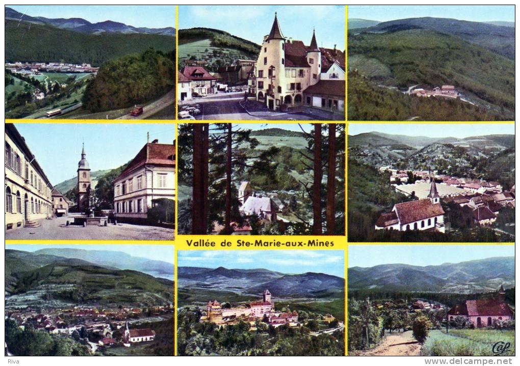 Carte Multivues (Vallées De Ste-Marie-aux-Mines)avec Belle Flamme Au Recto. - Wintzenheim