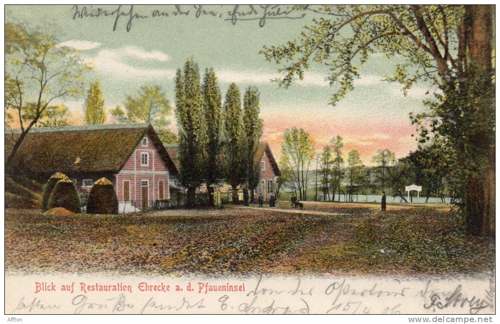 Restauration Ehrecke A.d. Pfaueninsel 1900 Postcard - Weissensee