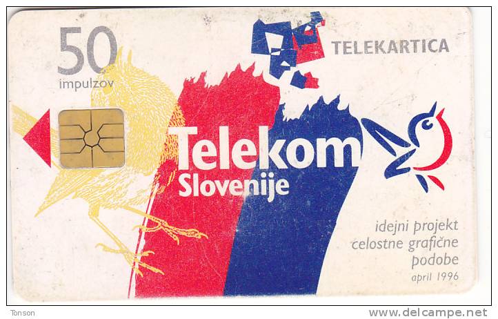 Slovenia, 013, Integrated Graphic Image Of Telekom Slovenije, 2 Scans. - Slovénie