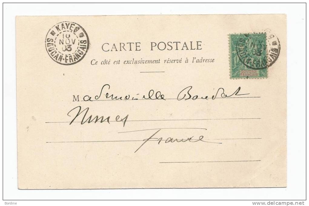 Lettre - SOUDAN FRANCAIS - KAYES Càd/TP Type Groupe N°6 - 1903 - Sonstige & Ohne Zuordnung