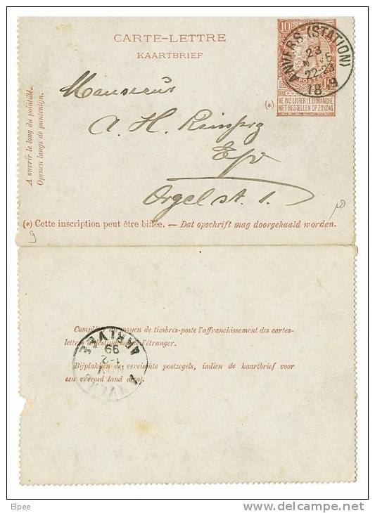 Carte-lettre 9, Oblitérée Anvers (station), Sans Bords - Postbladen