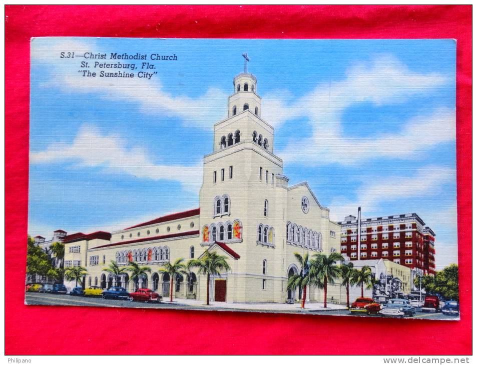 FL - Florida > St Petersburg  Christ Methodist Church  Linen 1959 Cancel------ref 737- ----- - St Petersburg