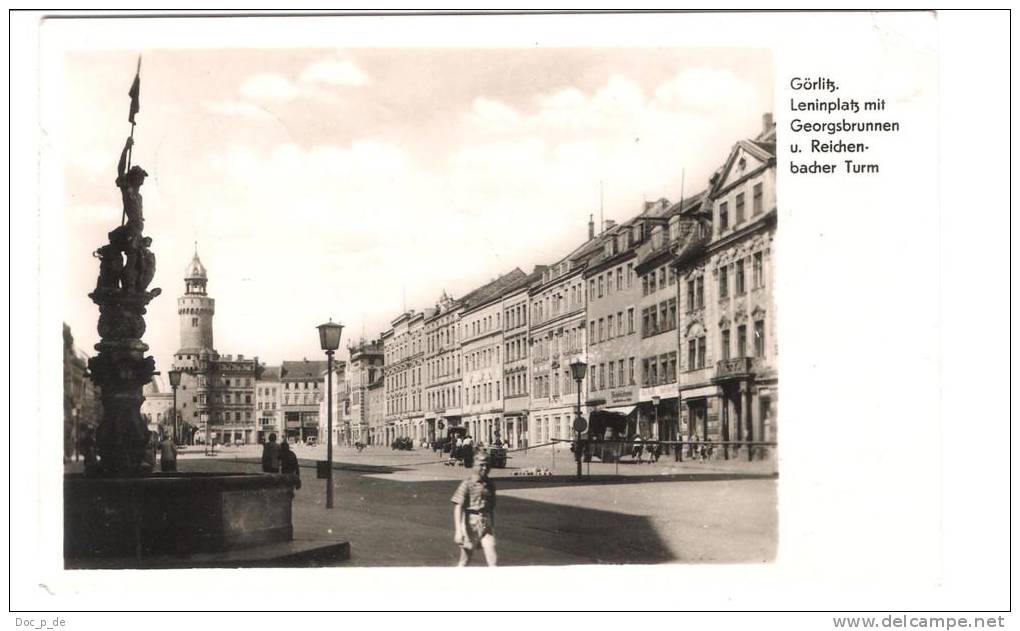 Deutschland - Görlitz - Leninplatz Mit Georgsbrunnen U. Reichenbacher Turm - Görlitz