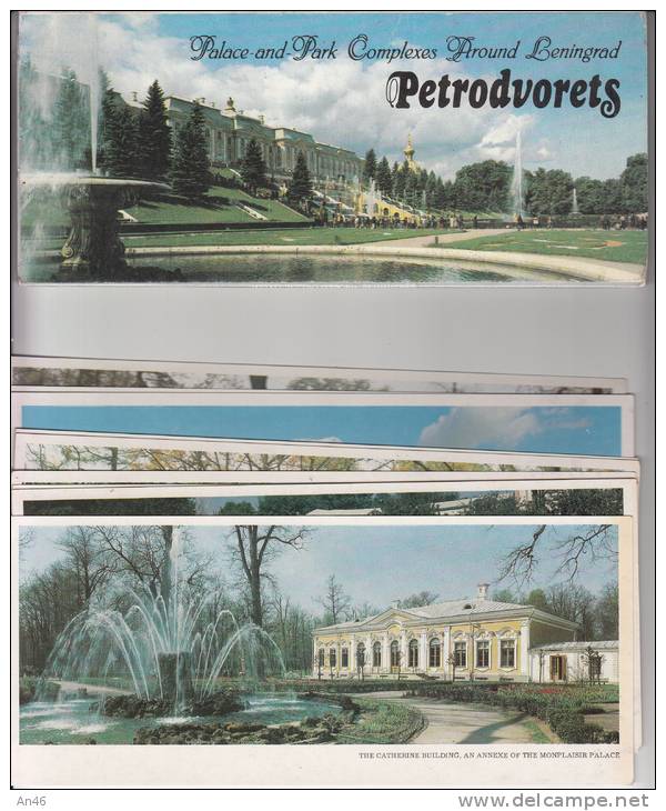 PETRODVORETS LENINGRAD 21 X 9,50 9 BELLE CARTOLINE ILLUSTRATE - Collections