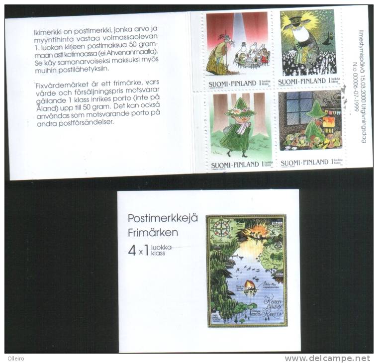 Finlandia Finland 2000 Carnet  Moomins 1486/9 4v    ** MNH - Nuovi