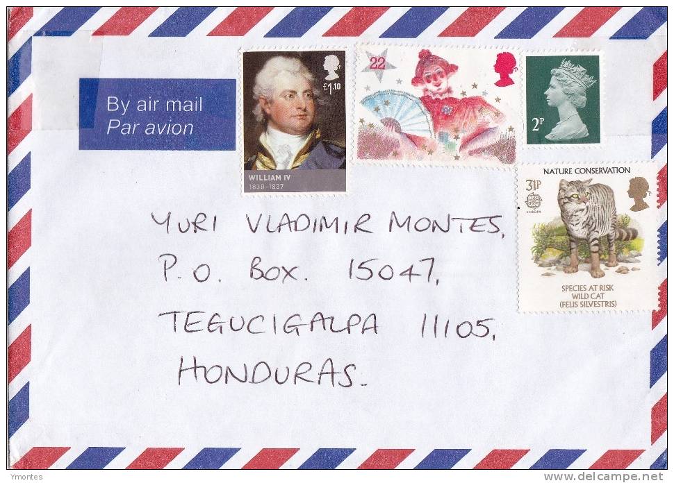 Two Covers England To Honduras ( Cat , Europa CEPT Stamps) - Zonder Classificatie