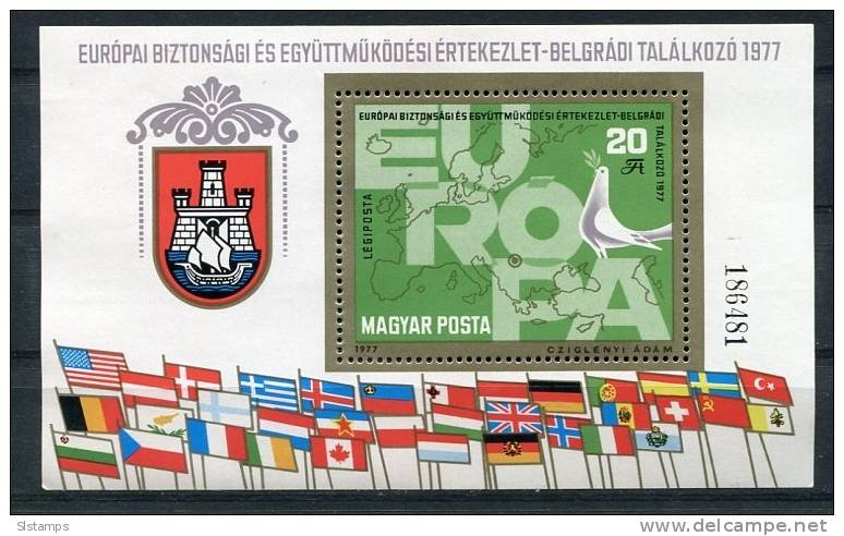 Hungary 1977 Mi  Block 126A MNH Europa - Ungebraucht