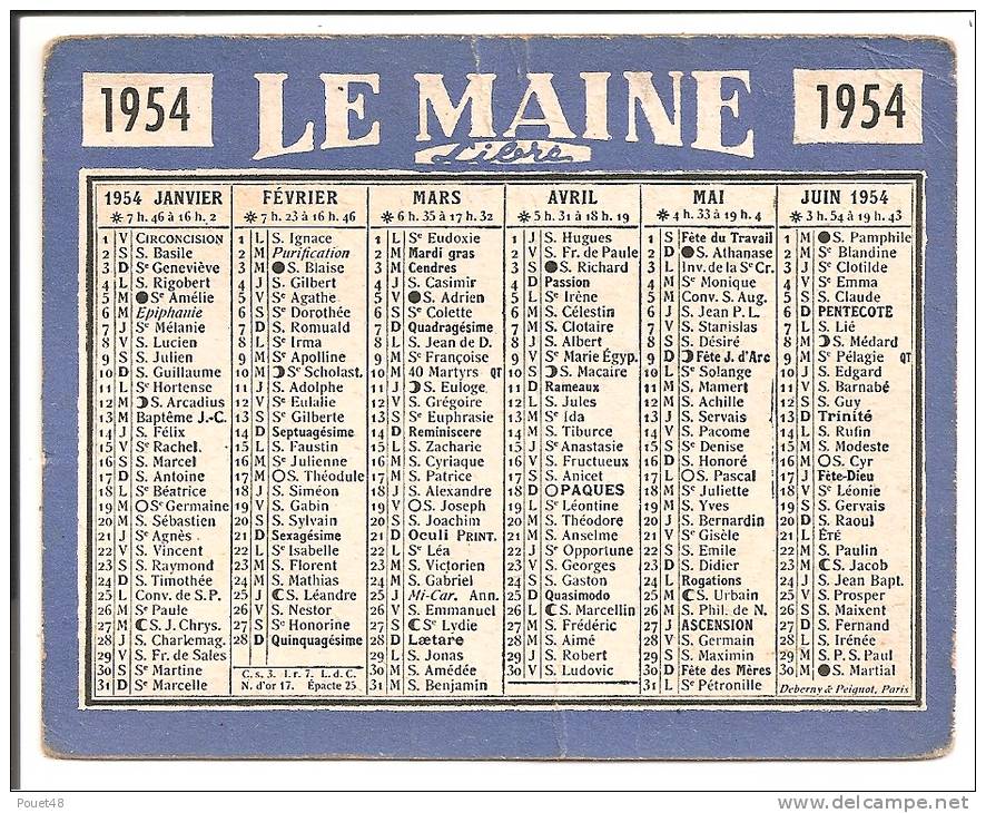 LE MAINE Libre 1954 - Petit Format : 1941-60