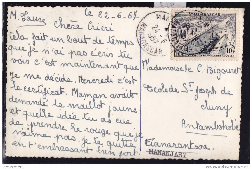 Madagascar - Mananjary La Poste (bâtiment P.T.T., Vers 1957 (-463) - Madagascar