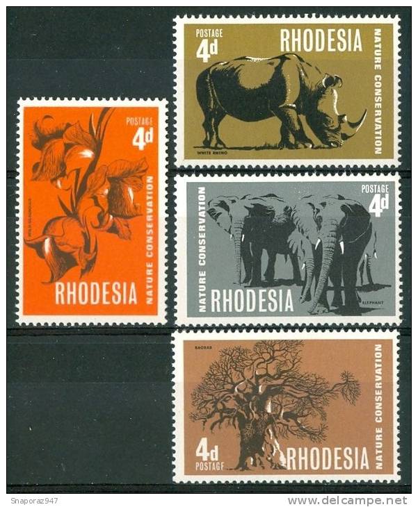 1967 Rhodesia Flora Fauna Set MNH** B60 - Rhodésie (1964-1980)