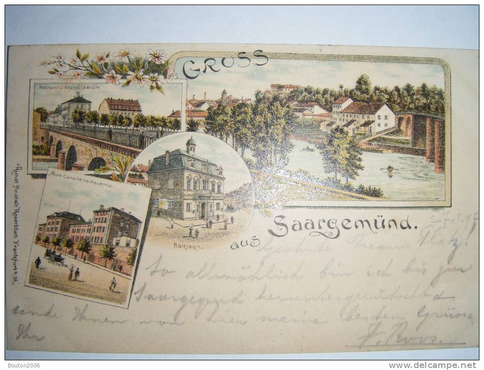 Sarreguemines - Saargemünd  - Moselle - Lithographie - 1897 - Sarreguemines