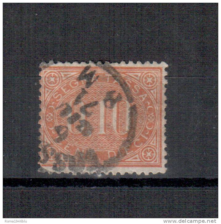 REGNO 1869 SEGNATASSE 10 CENTESIMI ANNULLATA - Postage Due