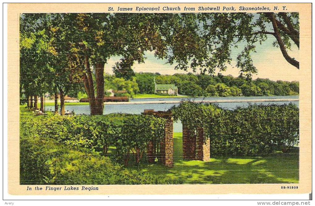 In The Finger Lakes Region, St. James Episcopal Church From Shotwell Park, Skaneateles, New York - Other & Unclassified