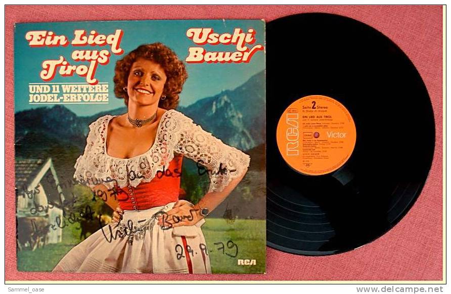 LP Mit Autogramm ,  Uschi Bauer - Ein Lied Aus Tirol -  Jodelerfolge - Von RCA PL 29424  - Von 1978 - Andere - Duitstalig