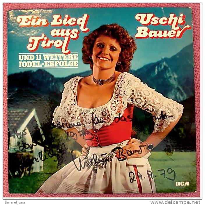 LP Mit Autogramm ,  Uschi Bauer - Ein Lied Aus Tirol -  Jodelerfolge - Von RCA PL 29424  - Von 1978 - Other - German Music