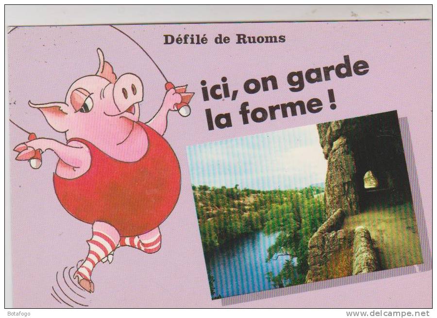 CPM DPT 07 DEFILE DE RUOMS, ICI ON GARDE LA FORME ! - Ruoms