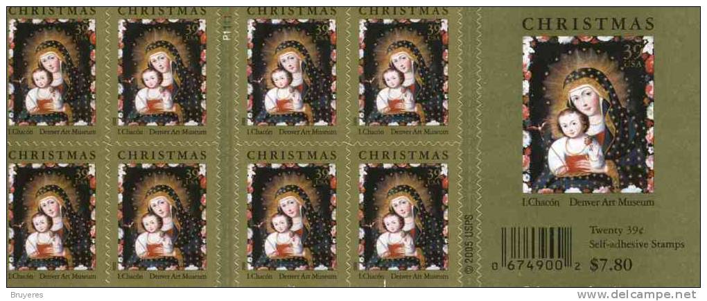 Carnet De 20 Timbres De 2005 "La Vierge Et L´enfant Jésus" - 3. 1981-...