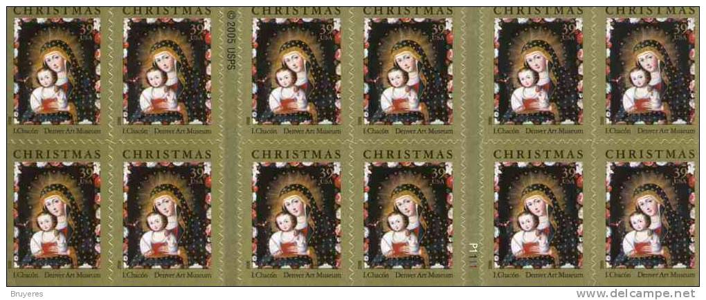 Carnet De 20 Timbres De 2005 "La Vierge Et L´enfant Jésus" - 3. 1981-...