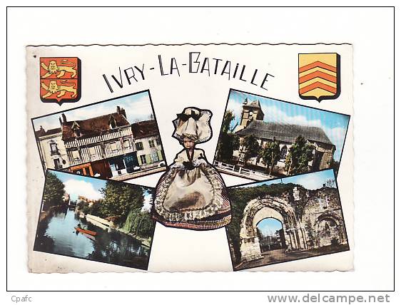 CARTE 1960 SOUVENIR D' IVRY LA BATAILLE / MULTIVUES - Ivry-la-Bataille