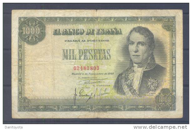 EDIFIL D59.- 1000 PTAS 4 DE NOVIEMBRE DE 1949.- - 1000 Pesetas