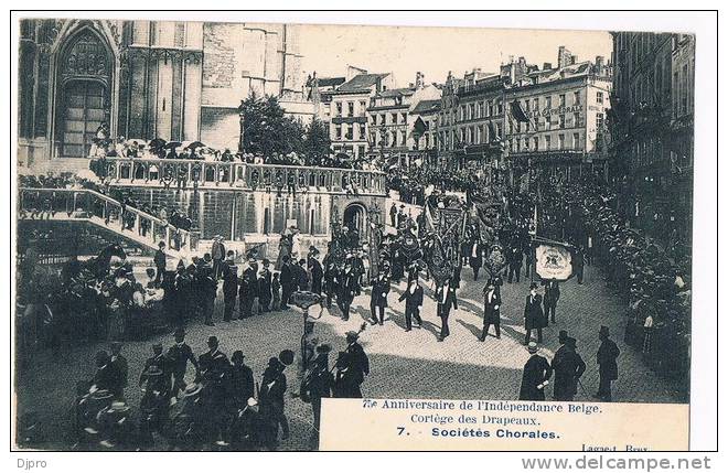 Bruxelles  7 Societes Chorales  75 Anniversaire De L'independance Belge  Lagaert - Fêtes, événements