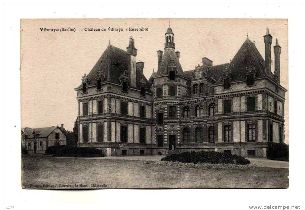 Vibraye Vue Sur Facade Cote Parc Du Chateau Ecrite En 1918 Phot Edit J Bouveret - Vibraye