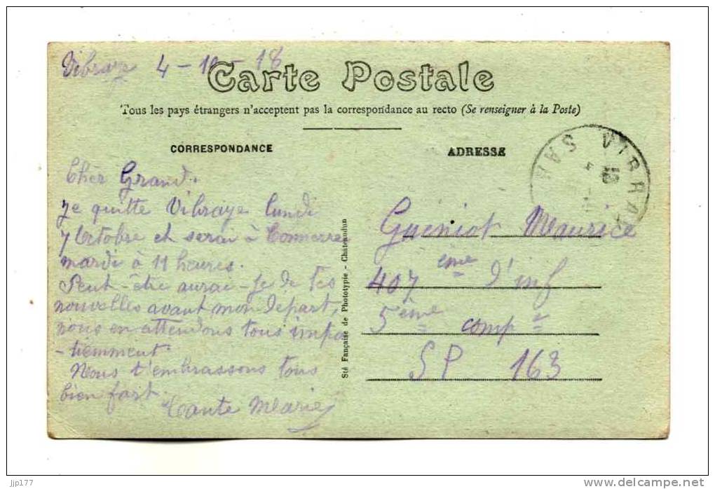 Vibraye Vue Sur Facade Cote Parc Du Chateau Ecrite En 1918 Phot Edit J Bouveret - Vibraye