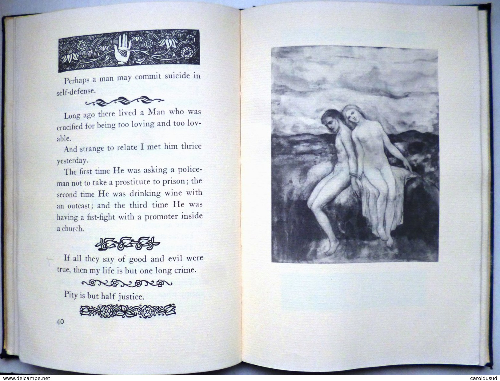 Rare Livre Anglais Kahlil Gibran Sand And Foam Aphorisme 1968 Alfred Knopf  7 Illustration Art Nouveau Femme Surrealisme - Spiritualisme