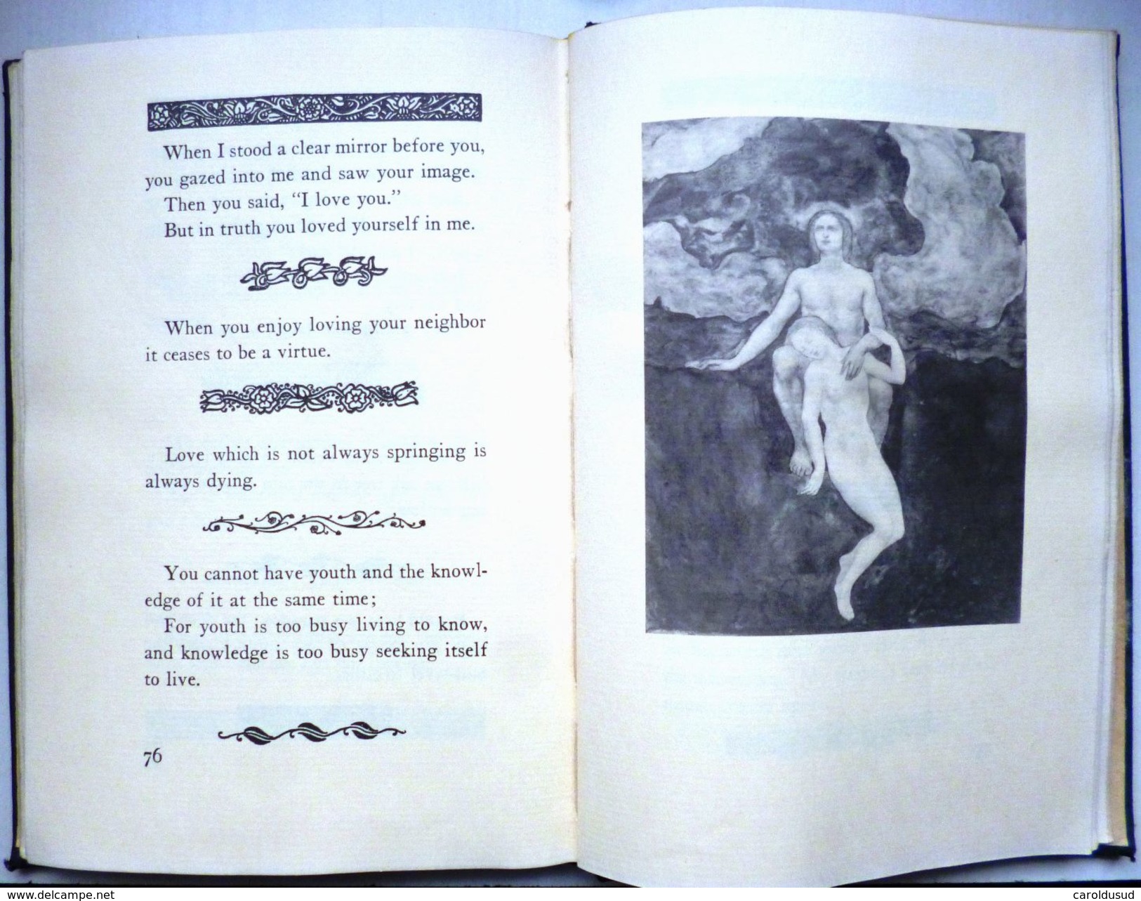 rare livre anglais kahlil gibran sand and foam aphorisme 1968 alfred knopf  7 illustration art nouveau femme surrealisme