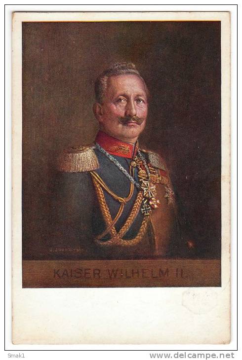 MILITARIA CHARACTERS EMPEROR WILHELM II. OLD POSTCARD - Characters