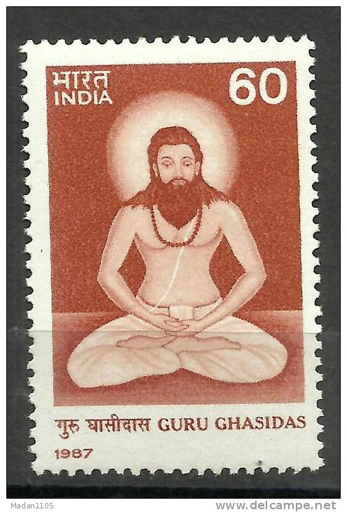 INDIA, 1987, Guru Ghasidas, (1756-1837), Founder Of The Saman Sect,   MNH, (**) - Hindoeïsme