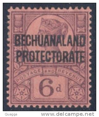 Bechuanaland 1897.  6d Purple/rose-red. SACC 63*, SG 65*. - 1885-1964 Bechuanaland Protectorate