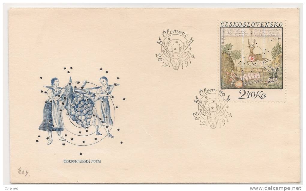 TCHÉCOSLOVAQUIE - 1974 CIBLES DE TIR - FAUNA T - Yvert # 2065 - FDC - FDC