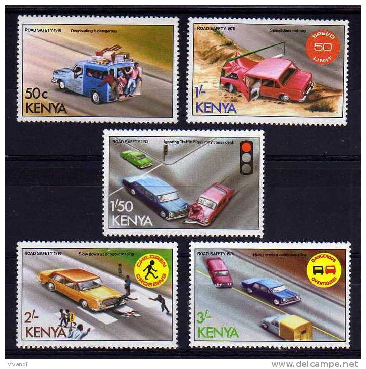 Kenya - 1978 - Road Safety (Part Set) - MNH - Kenia (1963-...)