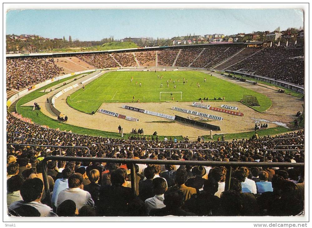 STADIUMS SERBIA BEOGRAD STADIUM "CRVENA ZVEZDA" OLD POSTCARD 1984. - Stadiums