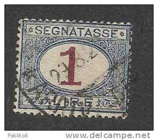 ITALIA REGNO 1890 SEGNATASSE L.1 USATO - Taxe