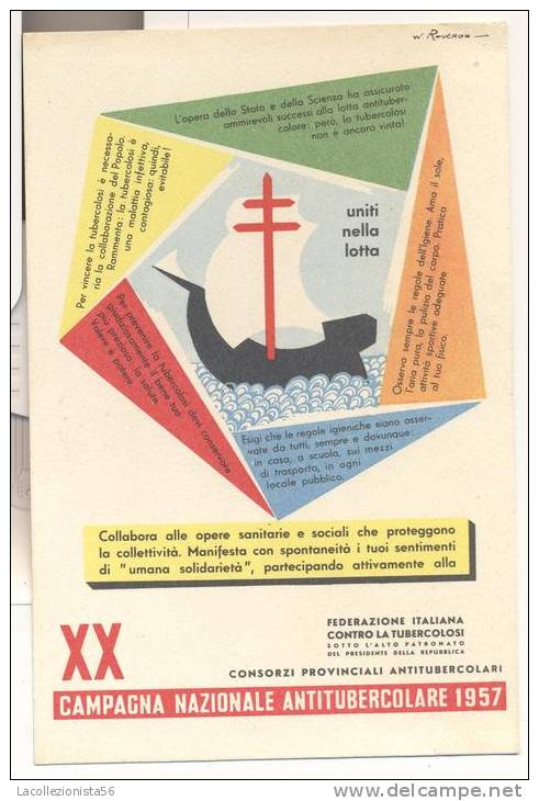 2634-XX° CAMPAGNA NAZIONALE ANTITUBERCOLARE-ILLUSTRATORE ROVERONI-1957-FG - Rotes Kreuz