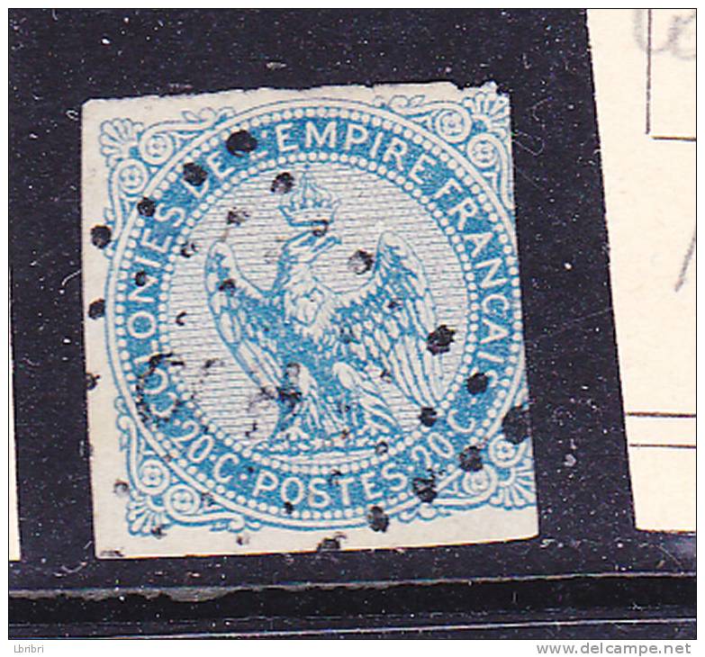 COLONIES GÉNÉRALES N° 4 20C BLEU TYPE AIGLE IMPÉRIAL OBL COCHINCHINE - Eagle And Crown