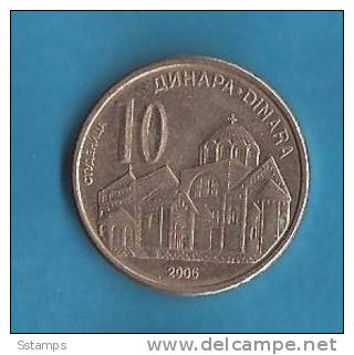 2006 X  UNC SRBIJA SERBIA 10 DINARA  MONETA  UNC - Serbie