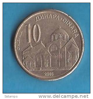 2005 X  UNC SRBIJA SERBIA 10 DINARA  MONETA  UNC - Serbien
